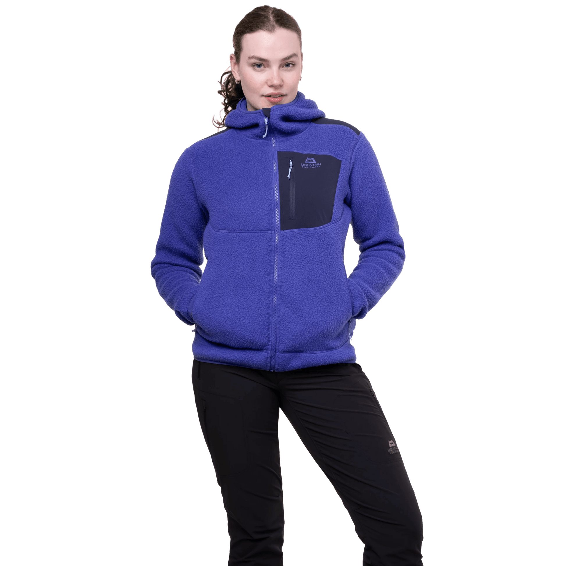 Mountain equipment w highpile hooded jacket