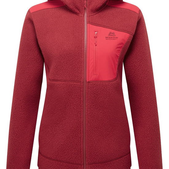 Mountain equipment w highpile hooded jacket