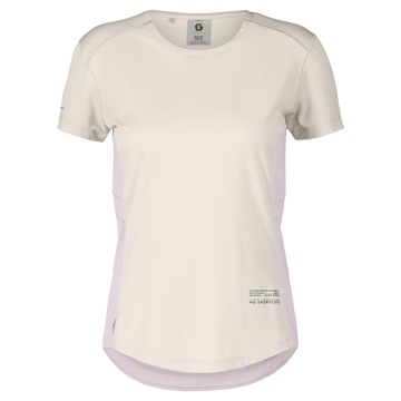 SCOTT W Endurance Tech Kurzarmshirt Damen – Cotton white - Bliss pink – Packshot/Hero