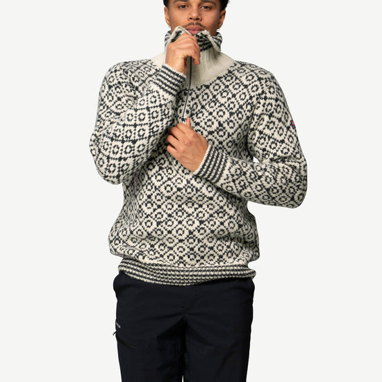 Devold SVALBARD ZIP NECK Offwhite - Anthracite | Ansicht 2