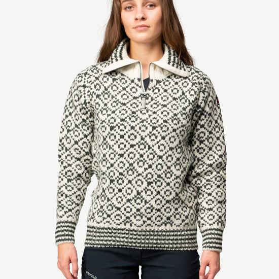 Devold SVALBARD ZIP NECK Offwhite - Anthracite | Ansicht 6