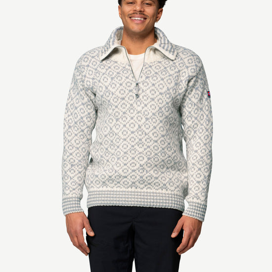 Devold SVALBARD ZIP NECK Offwhite - Grey | Ansicht 2