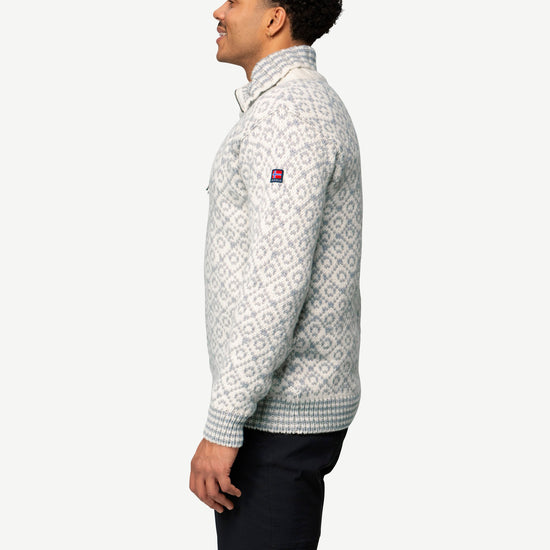 Devold SVALBARD ZIP NECK Offwhite - Grey | Ansicht 3