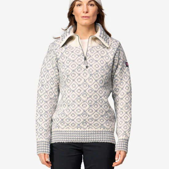 Devold SVALBARD ZIP NECK Offwhite - Grey | Ansicht 6