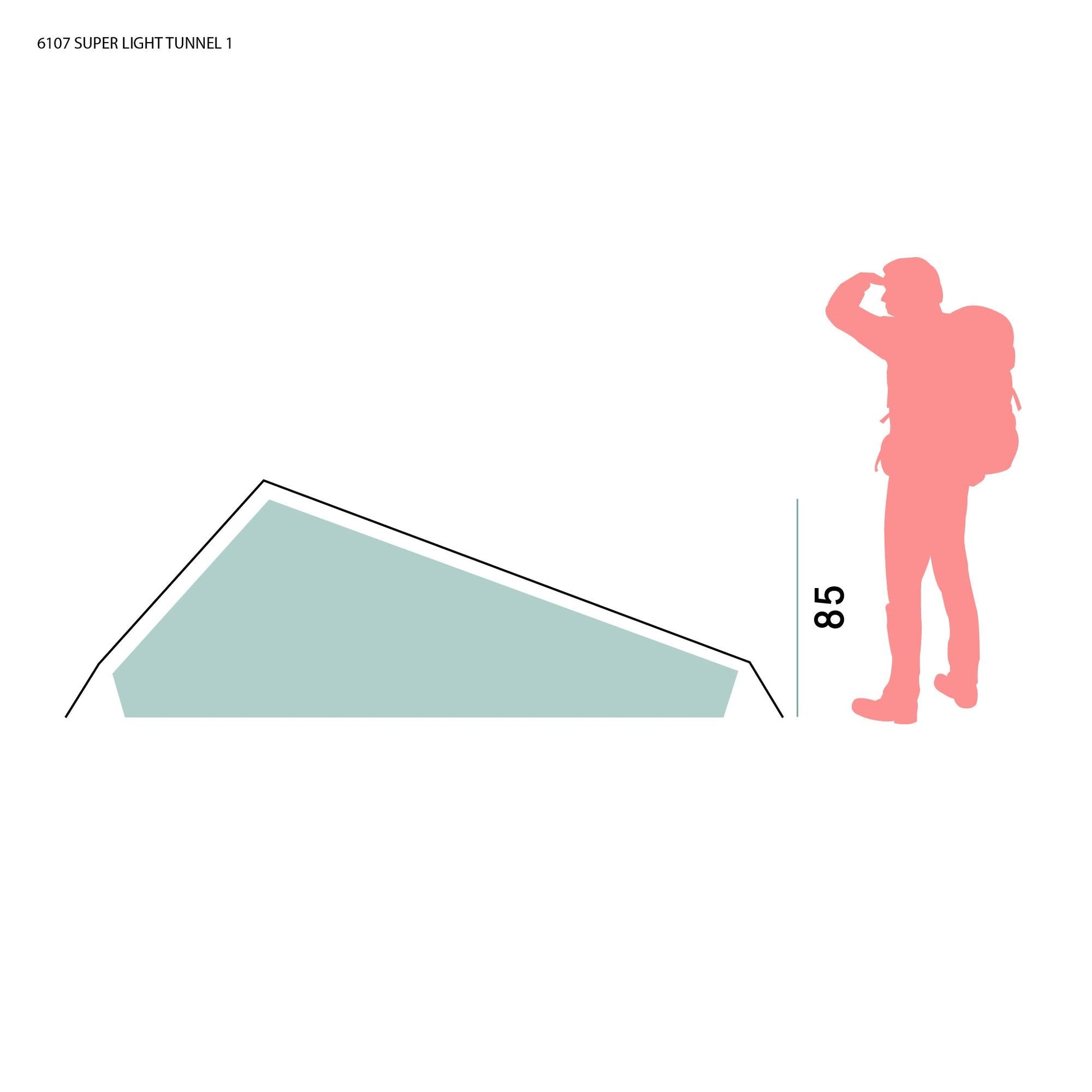 Bergans SUPER LIGHT TUNNEL 1 - PERS TENT - Zelte bei PeakStyle