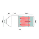 Bergans TROLLHETTA TUNNEL 3 - PERS TENT - Zelte bei PeakStyle