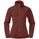 Bergans W HAREID FLEECE JACKET NOHOOD - Chianti Red XS Oberbekleidung - PeakStyle