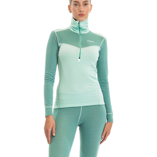 Bergans W INNER:DUAL MERINO HALF ZIP - Unterwäsche bei PeakStyle