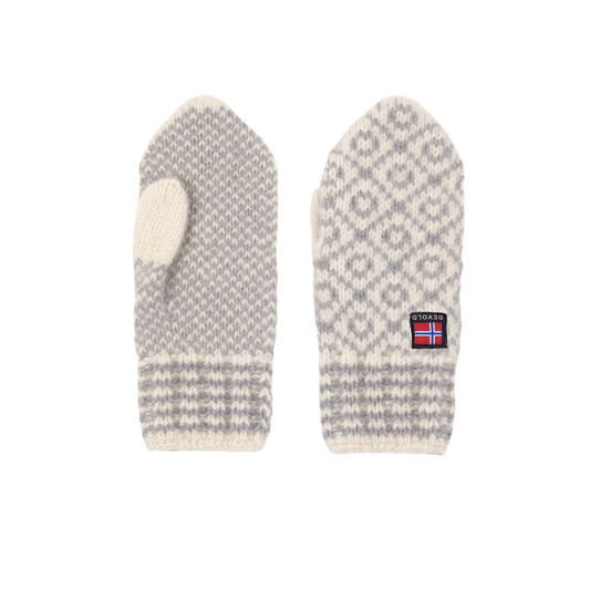 Devold SVALBARD Wollfäustlinge OFFWHITE - GREY Packshot