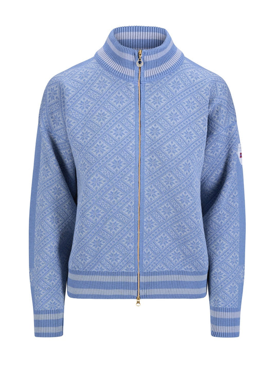 Dale Of Norway DALARNA Merino-Strickjacke Damen | Metal - Blue Shadow | Packshot | DALE-85901-D00-07