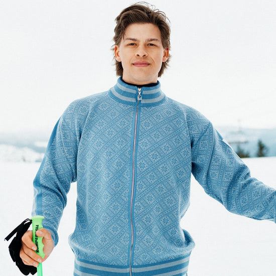 Dale Of Norway DALARNA Merino-Strickjacke Herren | Metal - Blue Shadow | Lifestyle | DALE-85911-D00-00