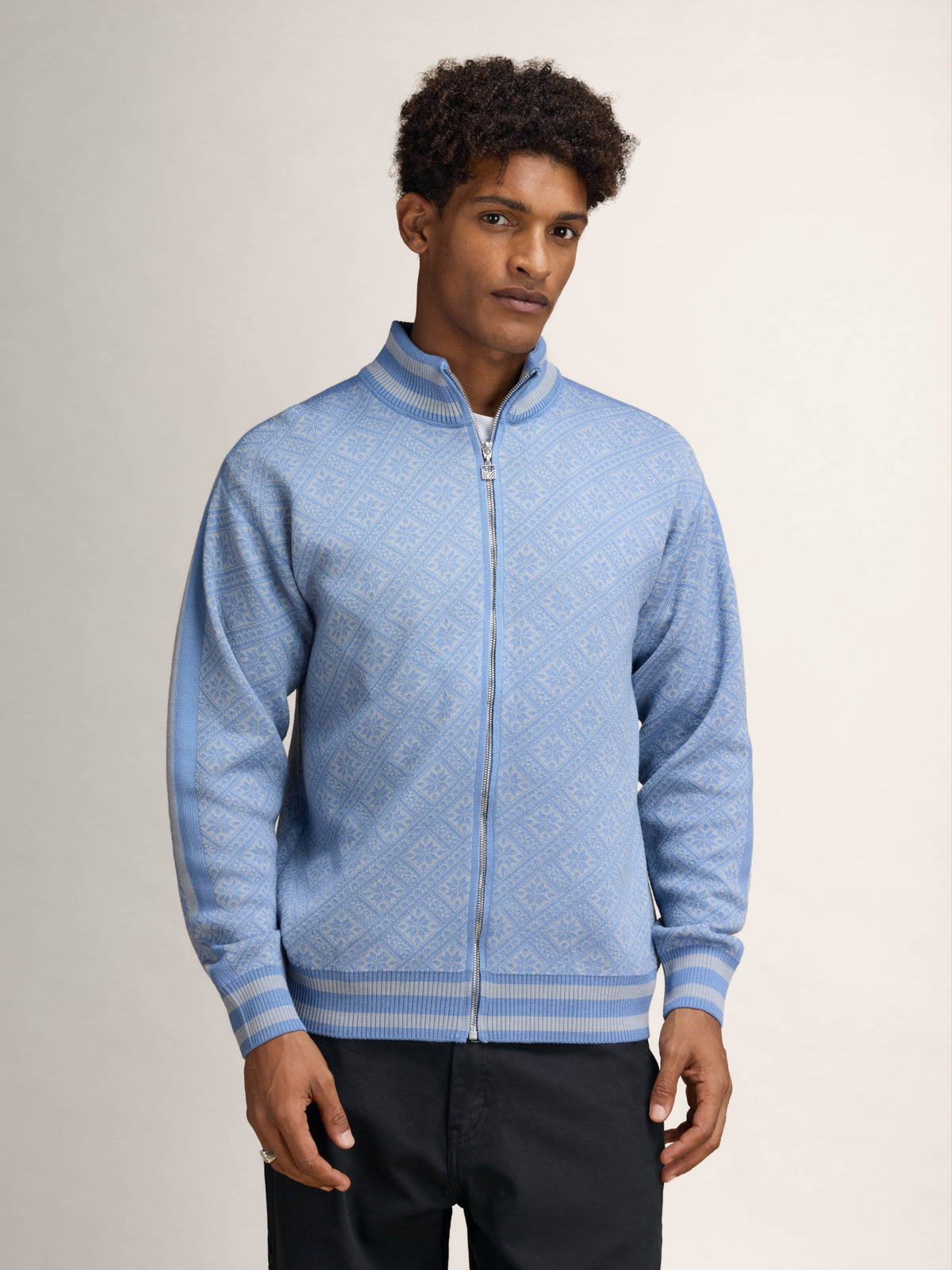 Dale Of Norway DALARNA Merino-Strickjacke Herren | Metal - Blue Shadow | Studio | DALE-85911-D00-03
