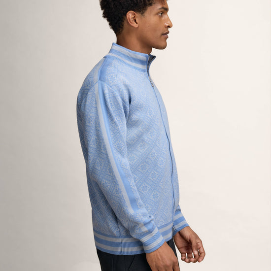 Dale Of Norway DALARNA Merino-Strickjacke Herren | Metal - Blue Shadow | Studio | DALE-85911-D00-04