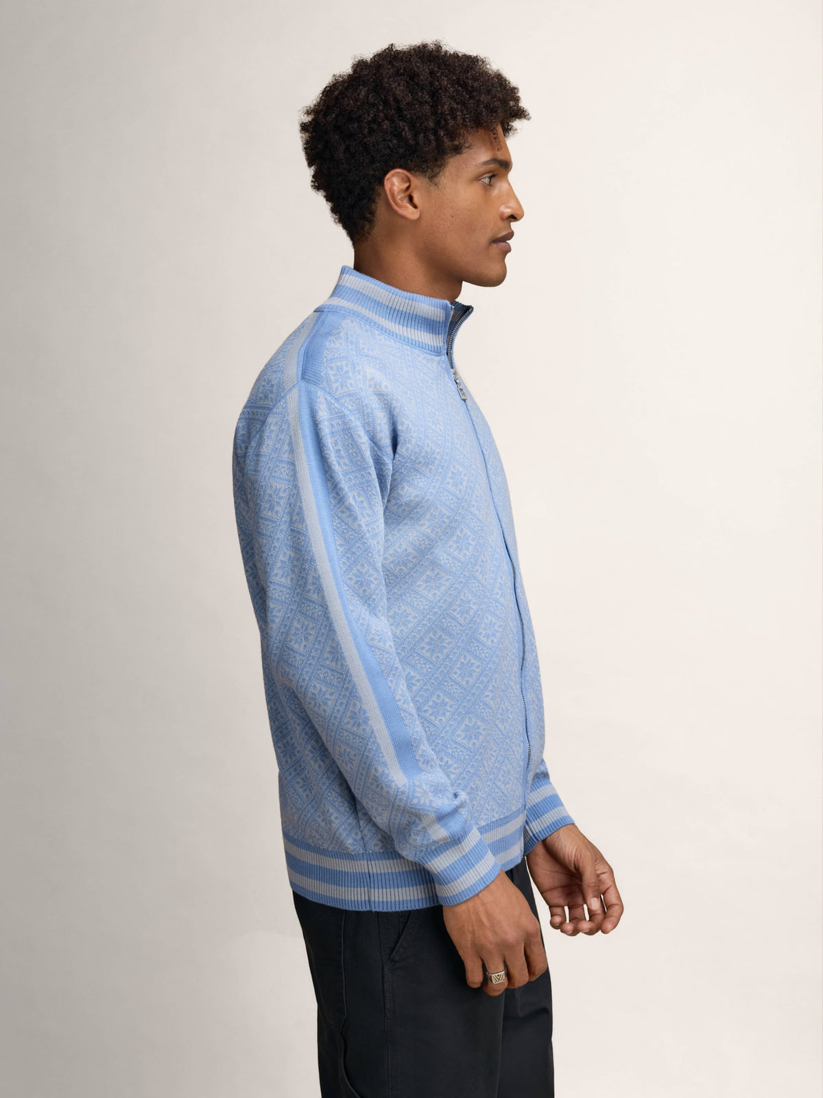 Dale Of Norway DALARNA Merino-Strickjacke Herren | Metal - Blue Shadow | Studio | DALE-85911-D00-04