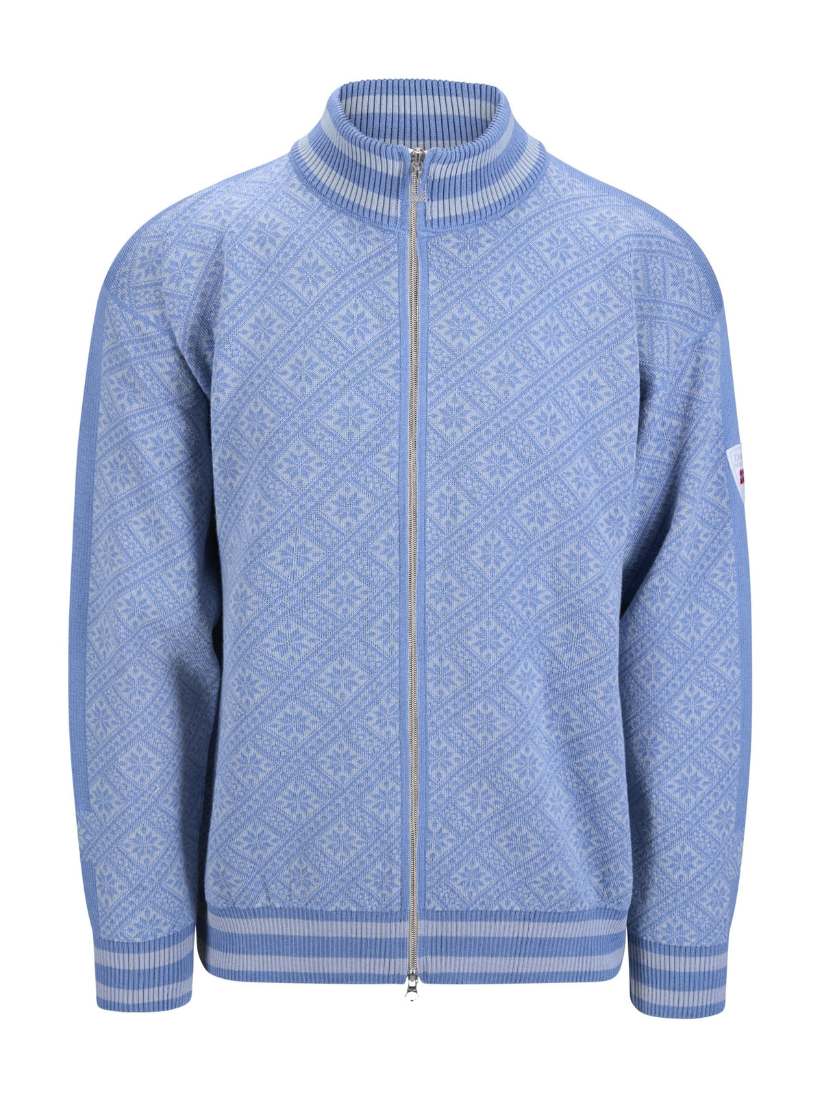 Dale Of Norway DALARNA Merino-Strickjacke Herren | Metal - Blue Shadow | Packshot | DALE-85911-D00-08
