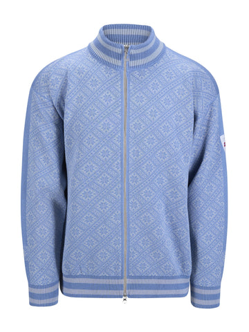 Dale Of Norway DALARNA Merino-Strickjacke Herren | Metal - Blue Shadow | Packshot | DALE-85911-D00-08