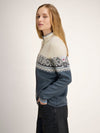 Dale Of Norway MORITZ Merino-Strickjacke Damen | Steel - Offwhite - Navy | Studio | DALE-85941-C04-02