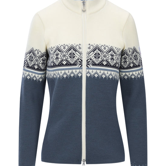 Dale Of Norway MORITZ Merino-Strickjacke Damen | Steel - Offwhite - Navy | Packshot | DALE-85941-C04-05