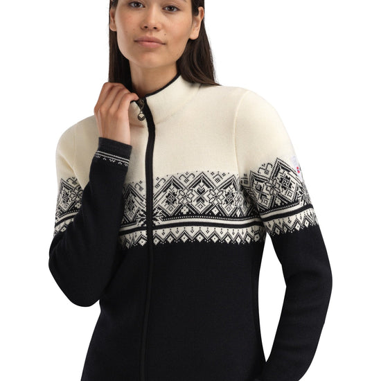 Dale Of Norway MORITZ Merino-Strickjacke Damen | Black - Offwhite - Dark Charcoal | Studio | DALE-85941-K00-00