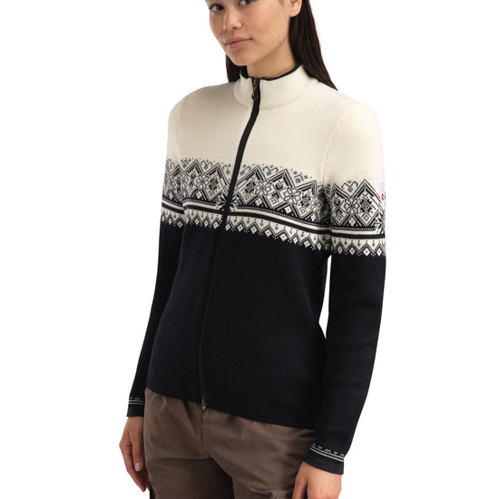 Dale Of Norway MORITZ Merino-Strickjacke Damen | Black - Offwhite - Dark Charcoal | Studio | DALE-85941-K00-01