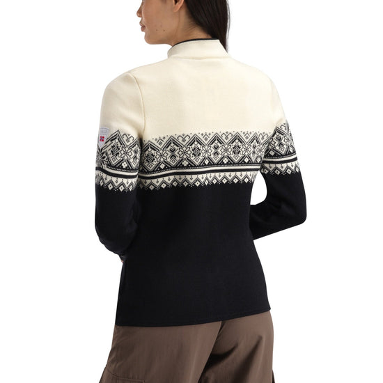 Dale Of Norway MORITZ Merino-Strickjacke Damen | Black - Offwhite - Dark Charcoal | Studio | DALE-85941-K00-02
