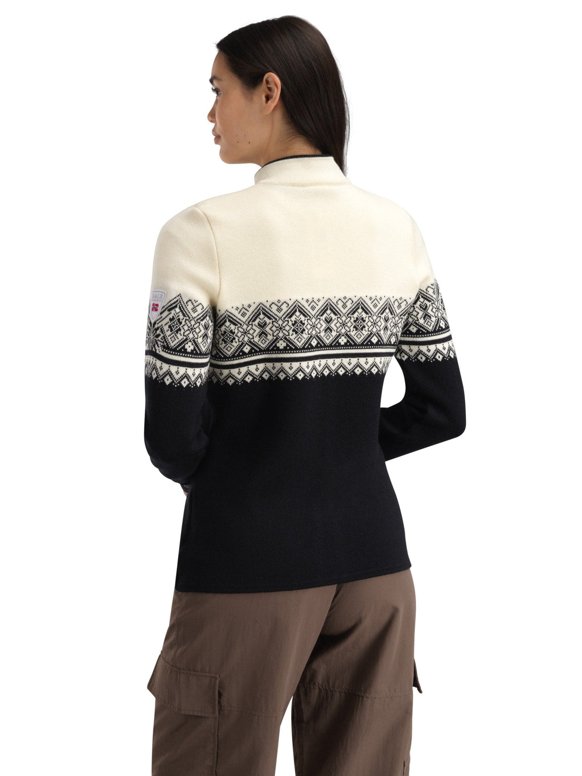 Dale Of Norway MORITZ Merino-Strickjacke Damen | Black - Offwhite - Dark Charcoal | Studio | DALE-85941-K00-02