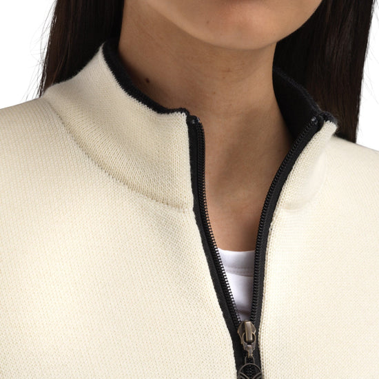 Dale Of Norway MORITZ Merino-Strickjacke Damen | Black - Offwhite - Dark Charcoal | Detail | DALE-85941-K00-03