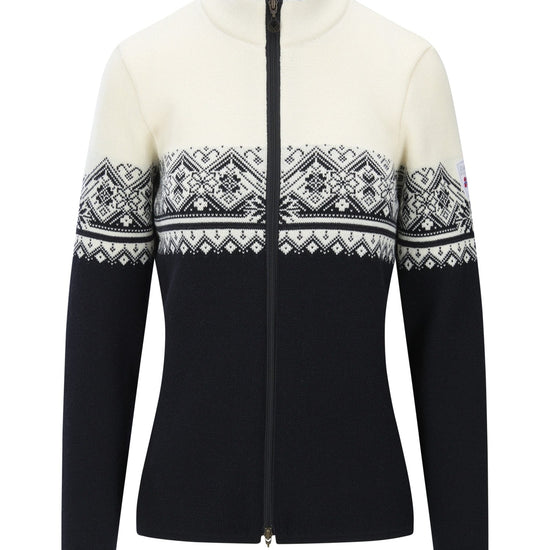 Dale Of Norway MORITZ Merino-Strickjacke Damen | Black - Offwhite - Dark Charcoal | Packshot | DALE-85941-K00-04