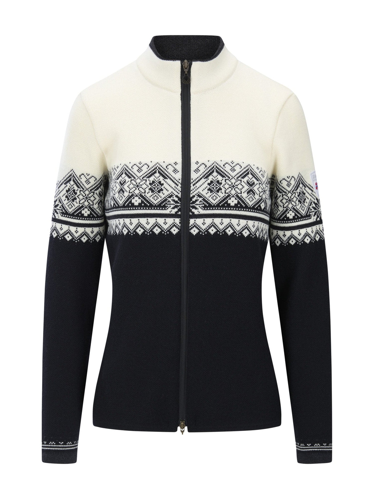Dale Of Norway MORITZ Merino-Strickjacke Damen | Black - Offwhite - Dark Charcoal | Packshot | DALE-85941-K00-04