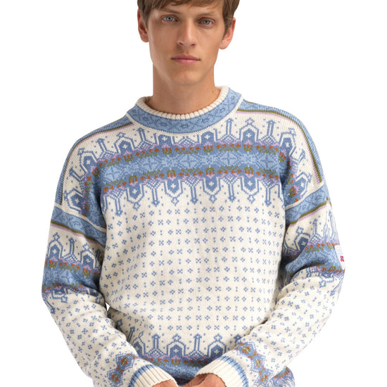 Dale Of Norway ALBERTVILLE Wollpullover Herren | Offwhite - Blue Shadow | Studio | DALE-96351-A00-01