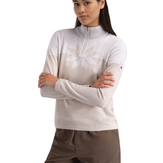 Dale Of Norway BREIDABLIKK Merino-Pullover Damen | Beige - Offwhite | Studio | DALE-96401-P00-01