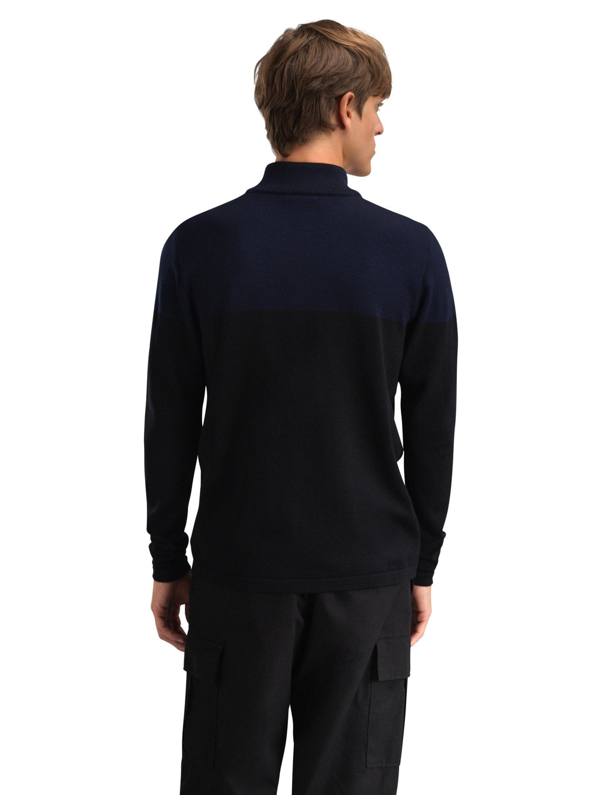 Dale Of Norway BREIDABLIKK Merino-Pullover Herren | Black - Navy | Studio | DALE-96431-C00-02