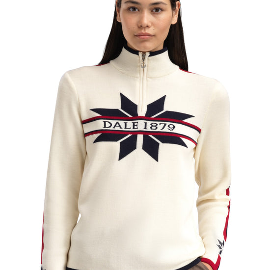 Dale Of Norway NÅLE Merino-Pullover Damen | Offwhite - Navy - Red Rose | Studio | DALE-96441-A00-00