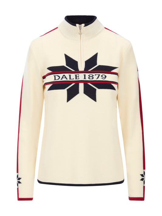 Dale Of Norway NÅLE Merino-Pullover Damen | Offwhite - Navy - Red Rose | Packshot | DALE-96441-A00-04