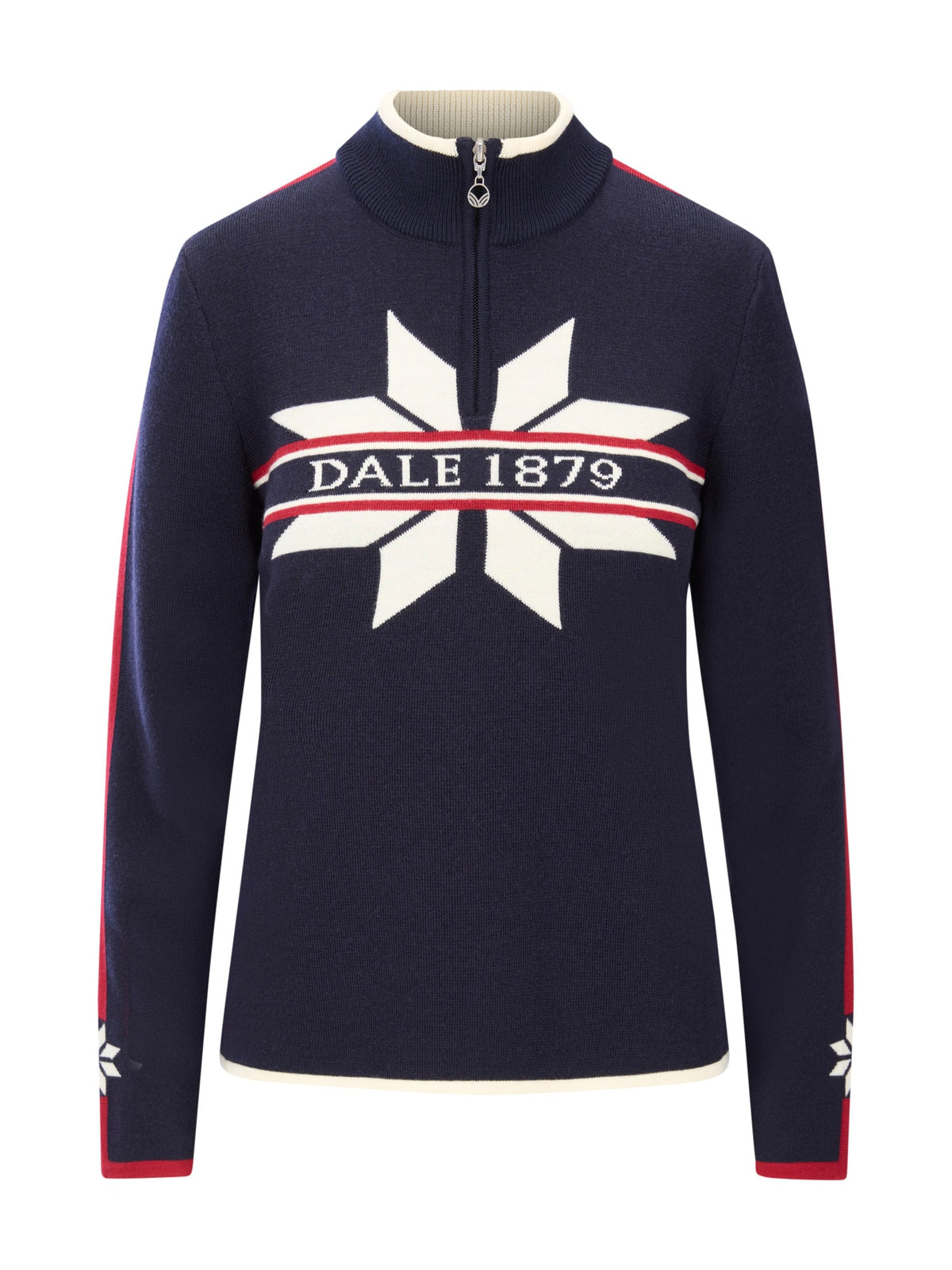 Dale Of Norway NÅLE Merino-Pullover Damen | Navy - Offwhite - Red Rose | Packshot | DALE-96441-C00-03