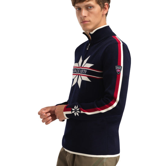 Dale Of Norway NÅLE Merino-Pullover Herren | Marine - Offwhite | Studio | DALE-96471-C00-01