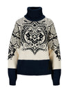 Dale Of Norway BLOMDALEN FEM SWEATER Bianco sporco Nero Blu navy XL - PeakStyle