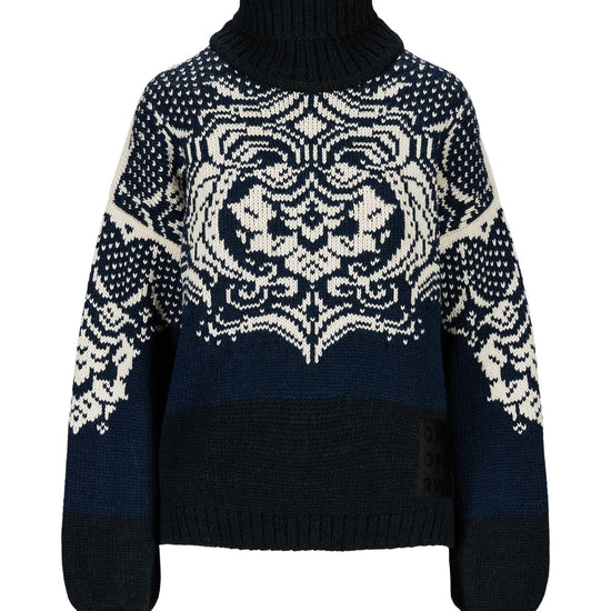 Dale Of Norway BLOMDALEN FEM SWEATER Blu Bianco sporco Nero XL - PeakStyle
