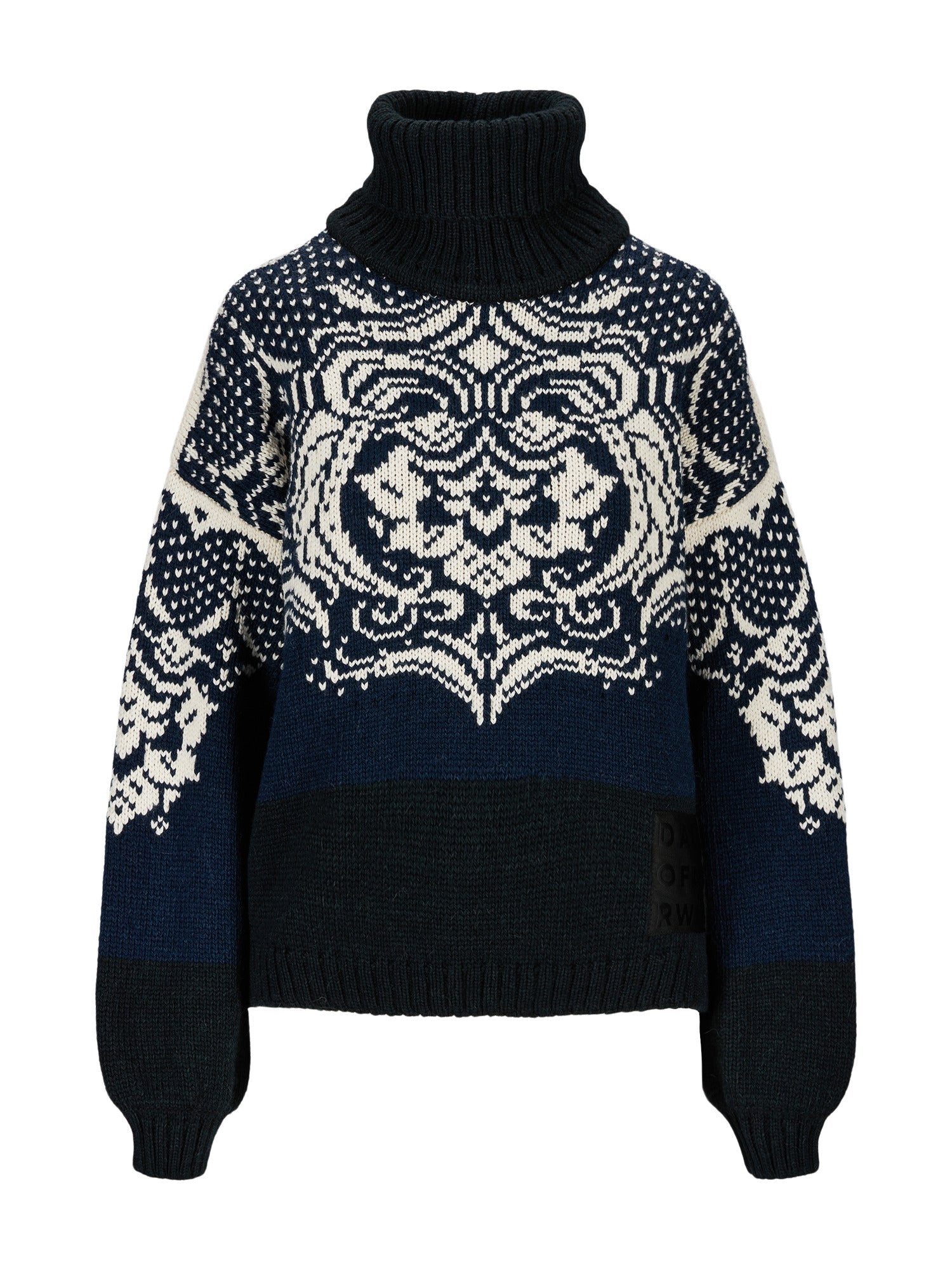 Dale Of Norway BLOMDALEN FEM SWEATER Blu Bianco sporco Nero XL - PeakStyle