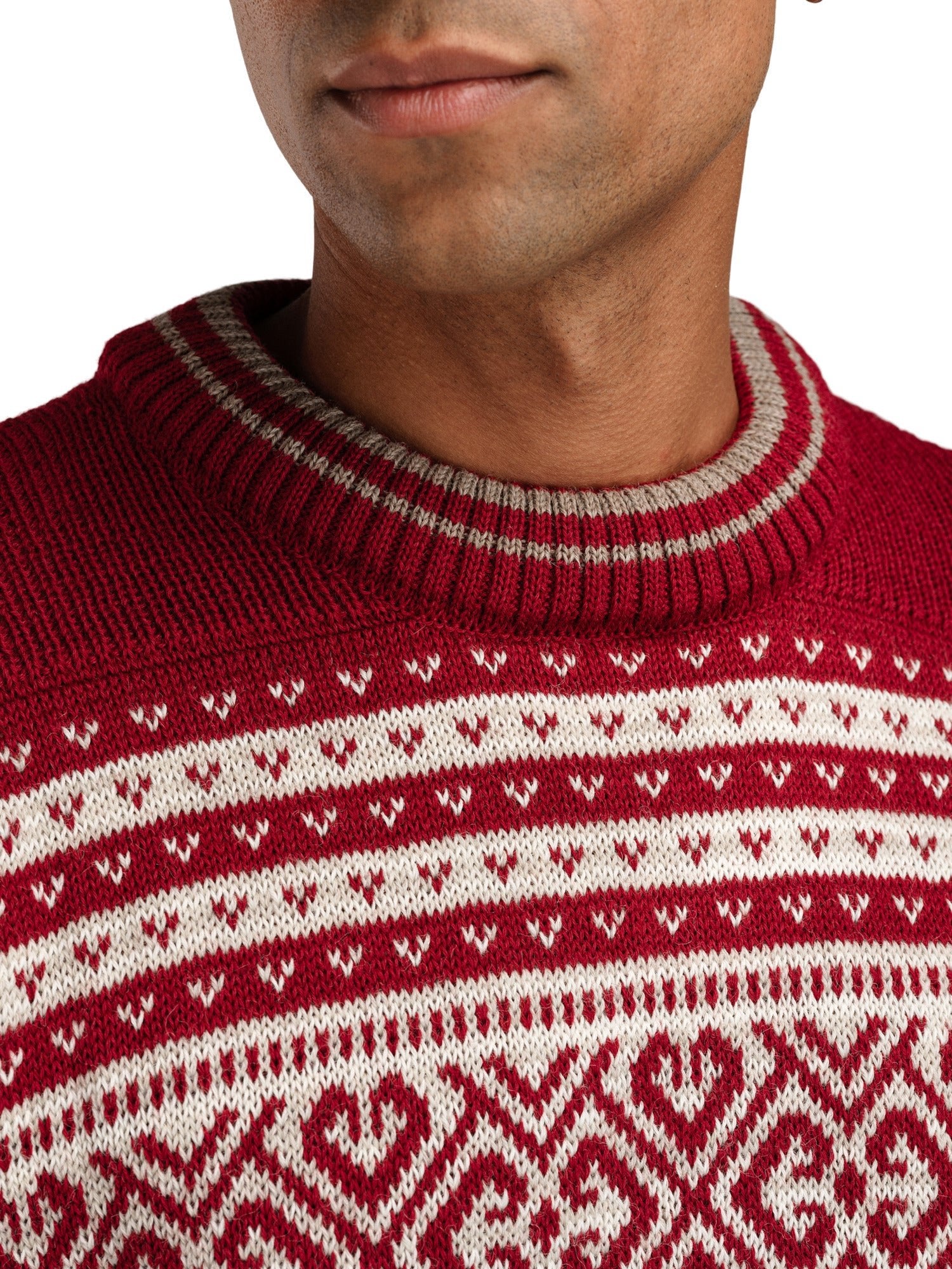Dale Of Norway M RAMBERG MASC SWEATER Redrose Mountainstone Sand mel XXL - PeakStyle