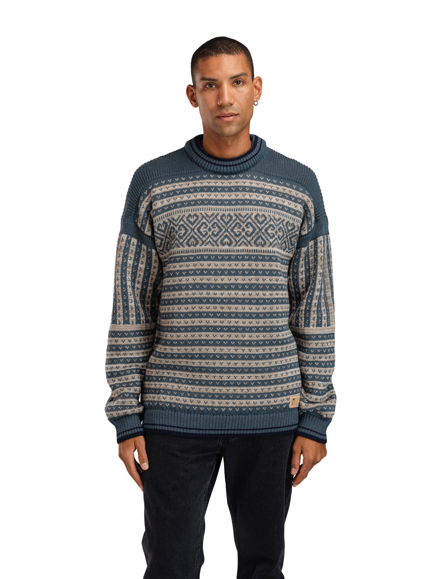 Dale Of Norway M RAMBERG MASC SWEATER Acero Marino Piedra de montaña Arena XXL - PeakStyle