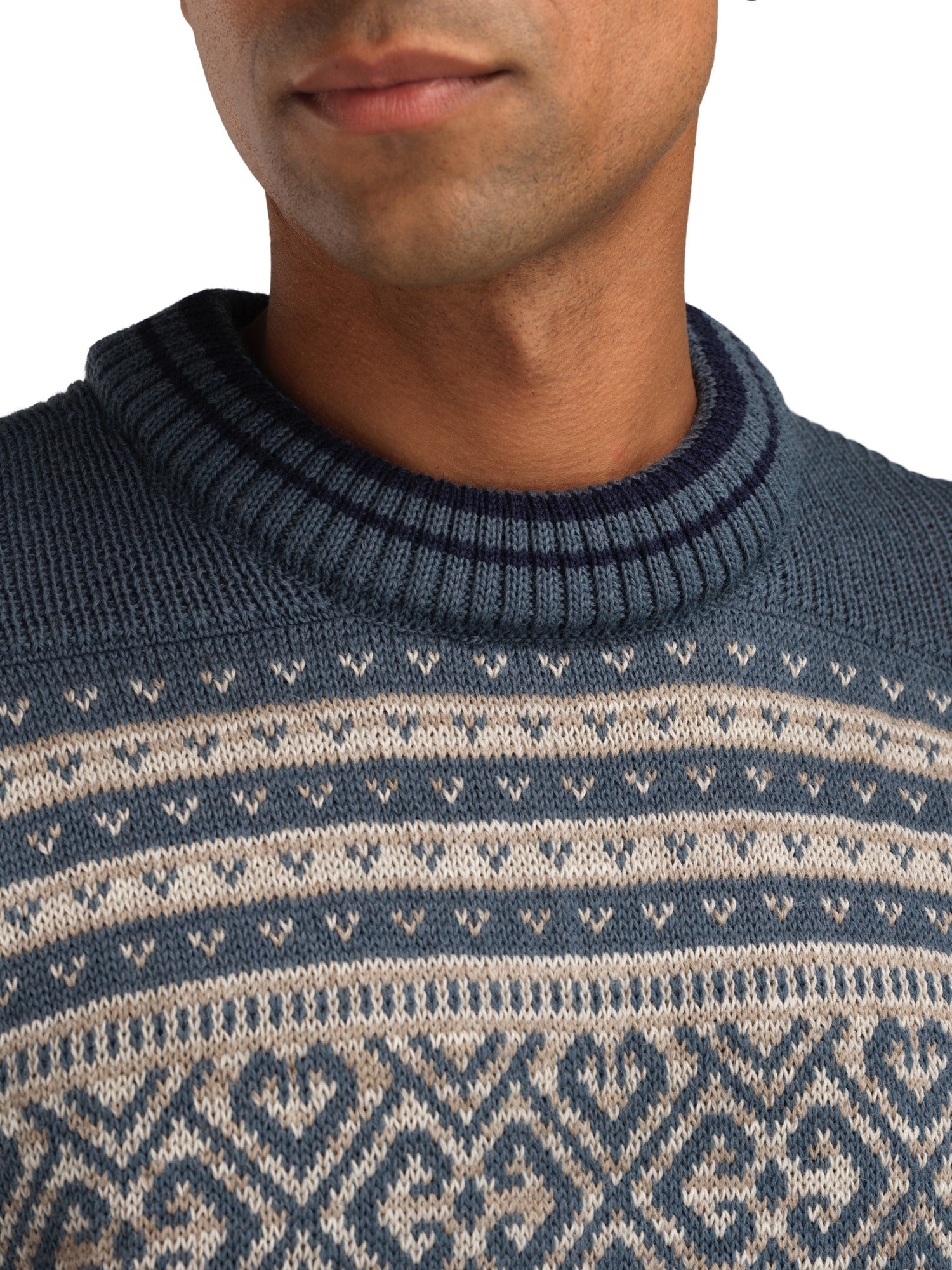Dale Of Norway M RAMBERG MASC SWEATER Acero Marino Piedra de montaña Arena XXL - PeakStyle