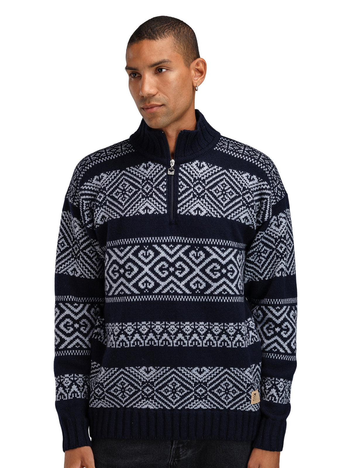 Dale Of Norway M RASLETIND MASC SWEATER Azul marino  Azul claro Mel. XXL - PeakStyle