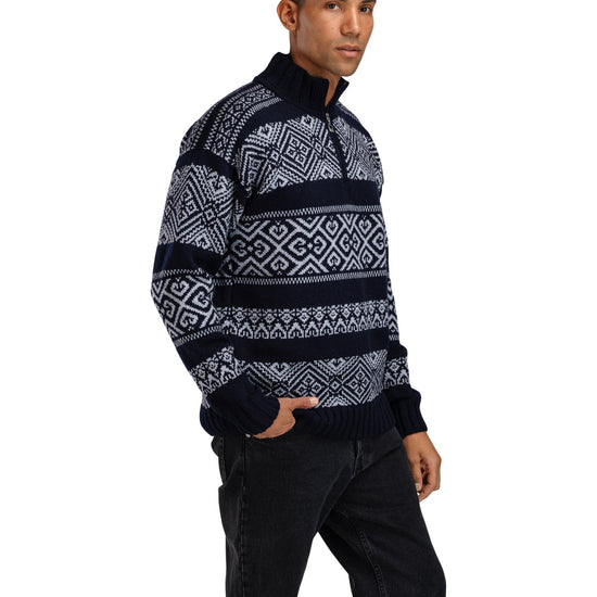 Dale Of Norway M RASLETIND MASC SWEATER Azul marino  Azul claro Mel. XXL - PeakStyle