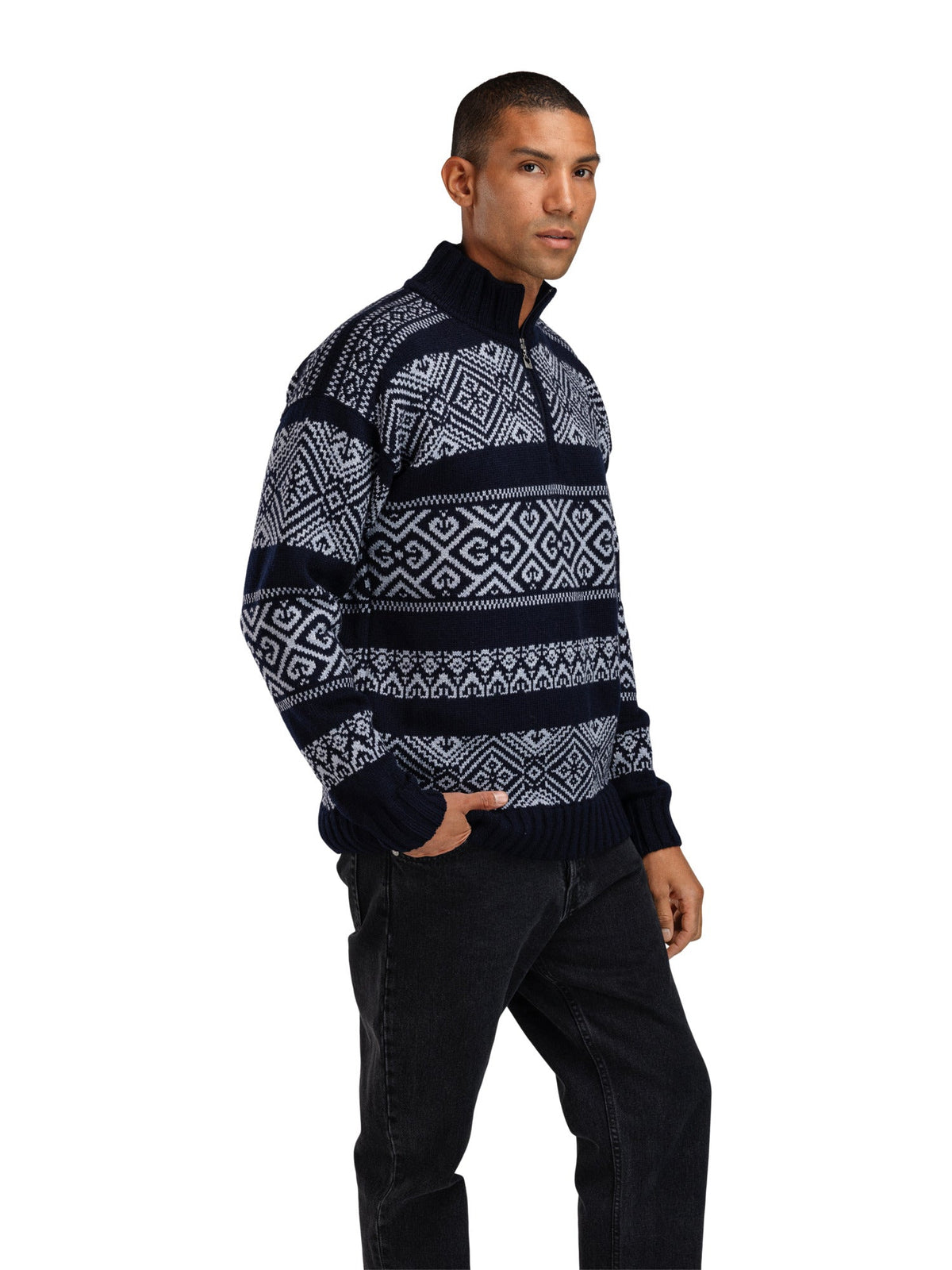 Dale Of Norway M RASLETIND MASC SWEATER Azul marino  Azul claro Mel. XXL - PeakStyle