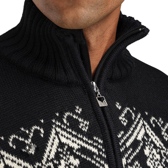 Dale Of Norway M ROSET MASC. WP SWEATER Nero Bianco sporco 3XL - PeakStyle