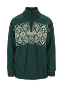 Dale Of Norway M ROSET MASC. WP SWEATER Pinegreen Offwhite M - PeakStyle