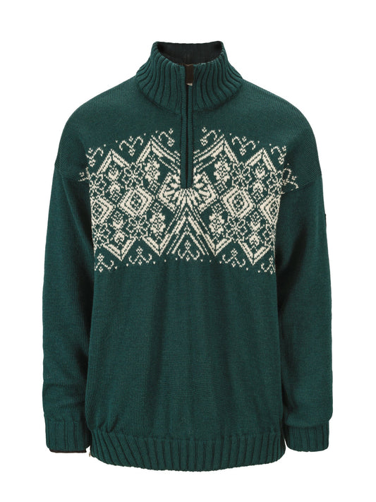 Dale Of Norway M ROSET MASC. WP SWEATER Verde pino Bianco sporco M - PeakStyle