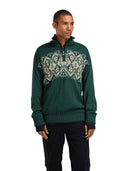 Dale Of Norway M ROSET MASC. WP SWEATER Pinegreen Offwhite M - PeakStyle