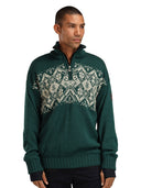 Dale Of Norway M ROSET MASC. WP SWEATER Pinegreen Offwhite M - PeakStyle